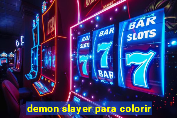 demon slayer para colorir